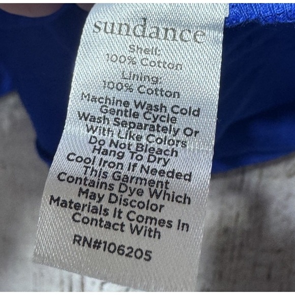 Sundance Women's Nova Dreamer Eyelet Top Bright Blue Cotton Boho Size Small - Picture 6 of 7